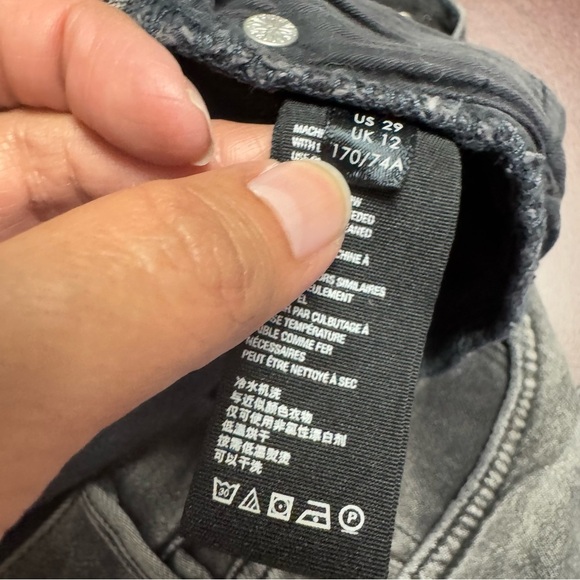 We The Free Now or Never Denim Shorts Black Cut Offs Distressed Boho - Picture 5 of 10